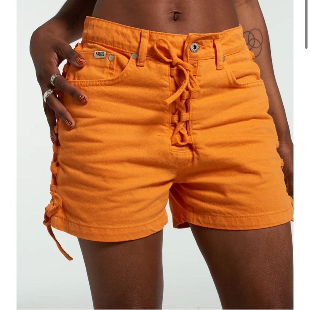 Ragged Priest orange shorts